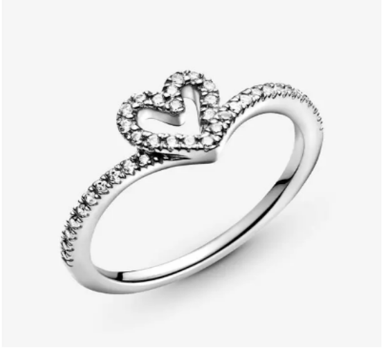 Pandora Sparkling Wishbone Heart Ring Anfesas Jewelers