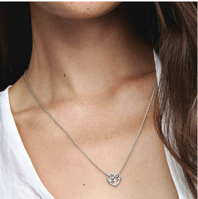 Pandora Heart Family Tree Collier Necklace Anfesas Jewelers