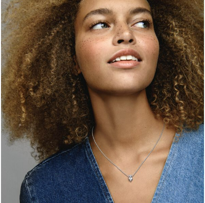 fiber Rede Bevise Pandora Double Heart Pendant Sparkling Collier Necklace - Anfesas Jewelers