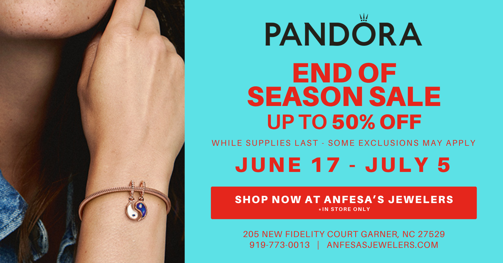 ✨ Pandora End of Season Sale – Up to 50% OFF at Anfesa’s