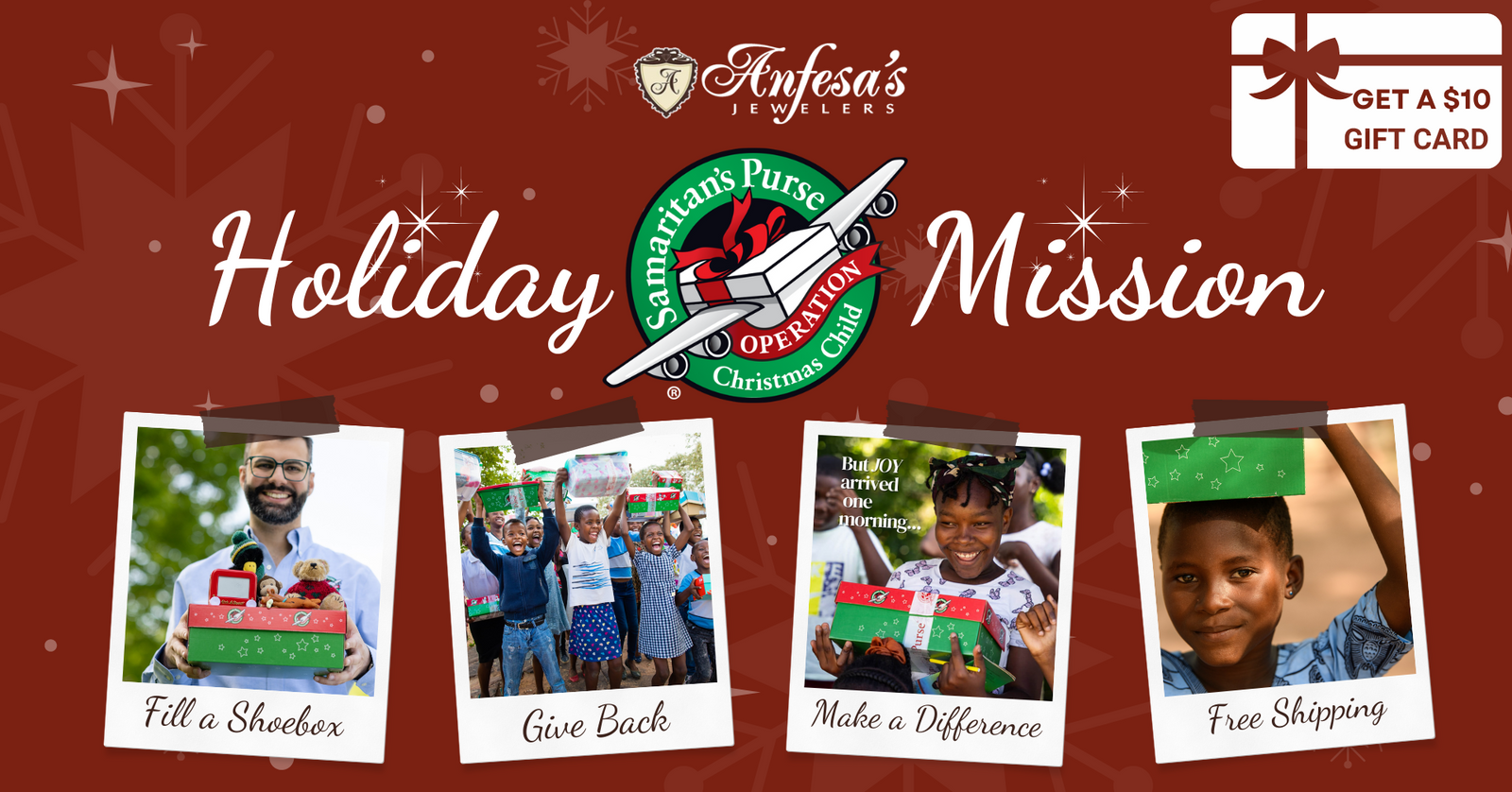 Join Anfesa's Jewelers in Filling 500 Shoeboxes for Operation Christmas Child
