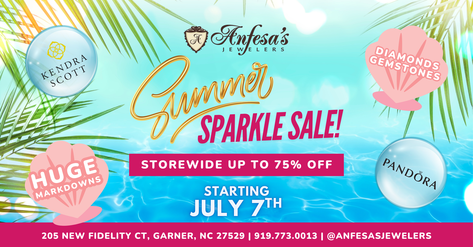 Anfesa’s Summer Sparkle Sale Starts July 7 – Up to 75% Off Storewide