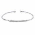 White Gold and Diamond Bangle
