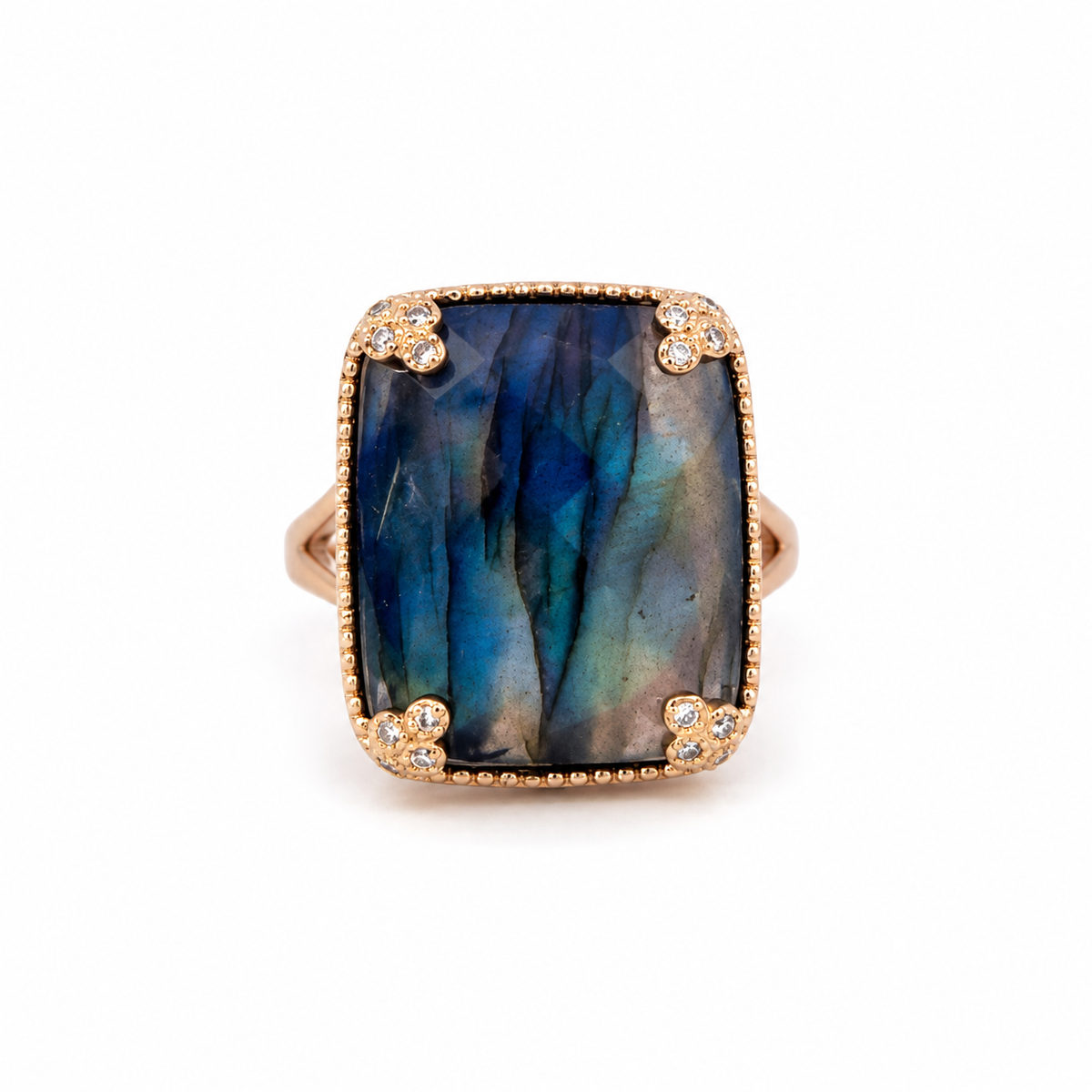 Labradorite Gold Ring