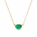 Yellow Gold and Emerald Necklace