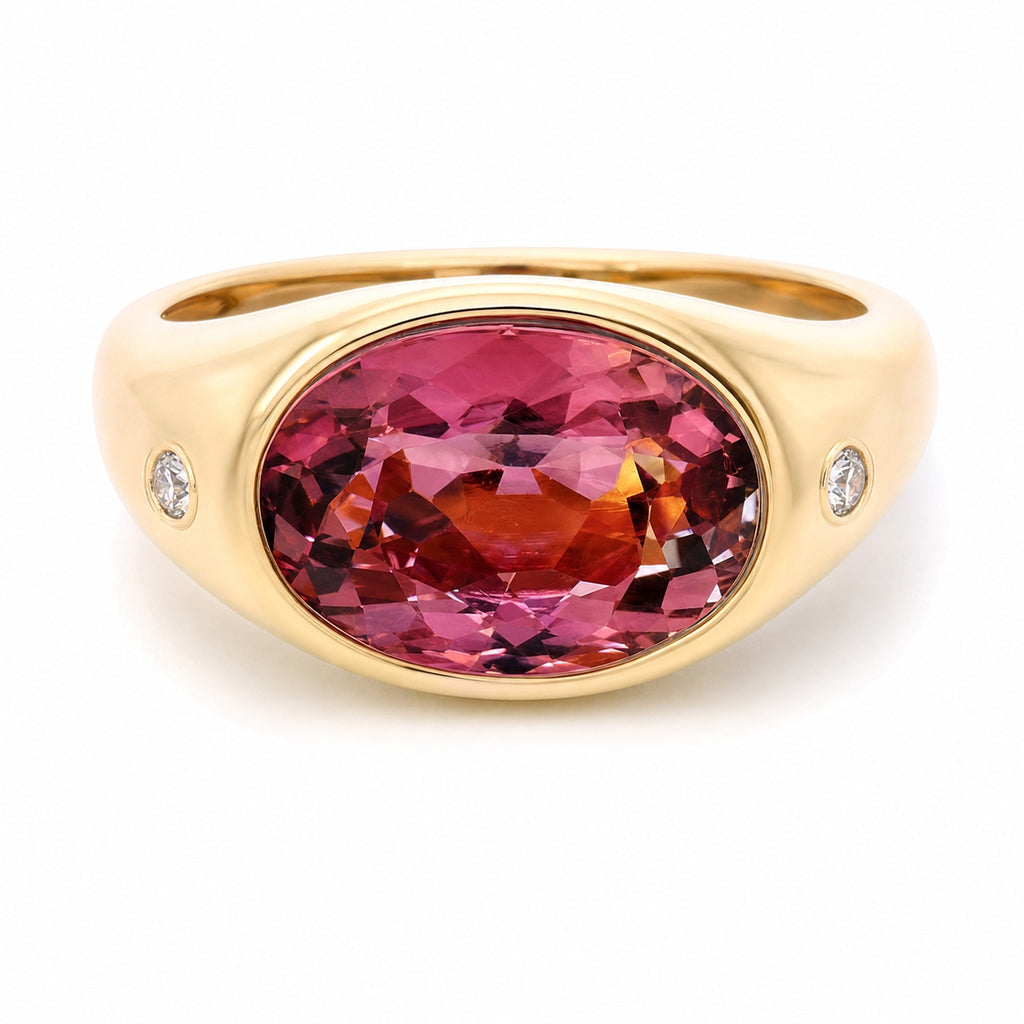 Pink Tourmaline 14KY Gold Ring