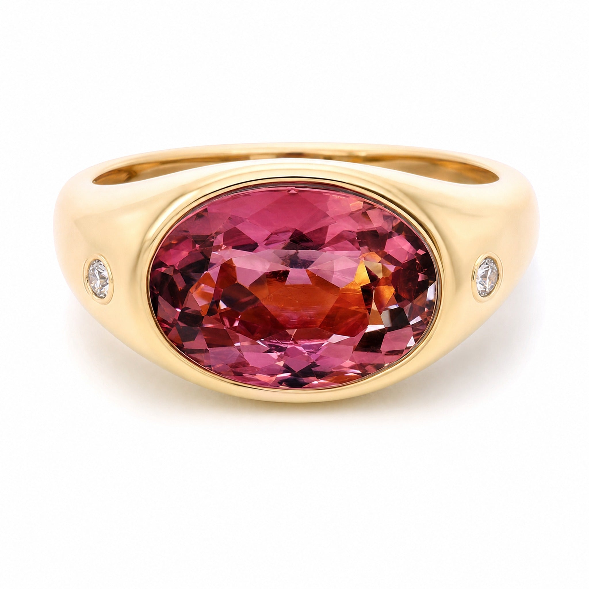 Pink Tourmaline 14KY Gold Ring
