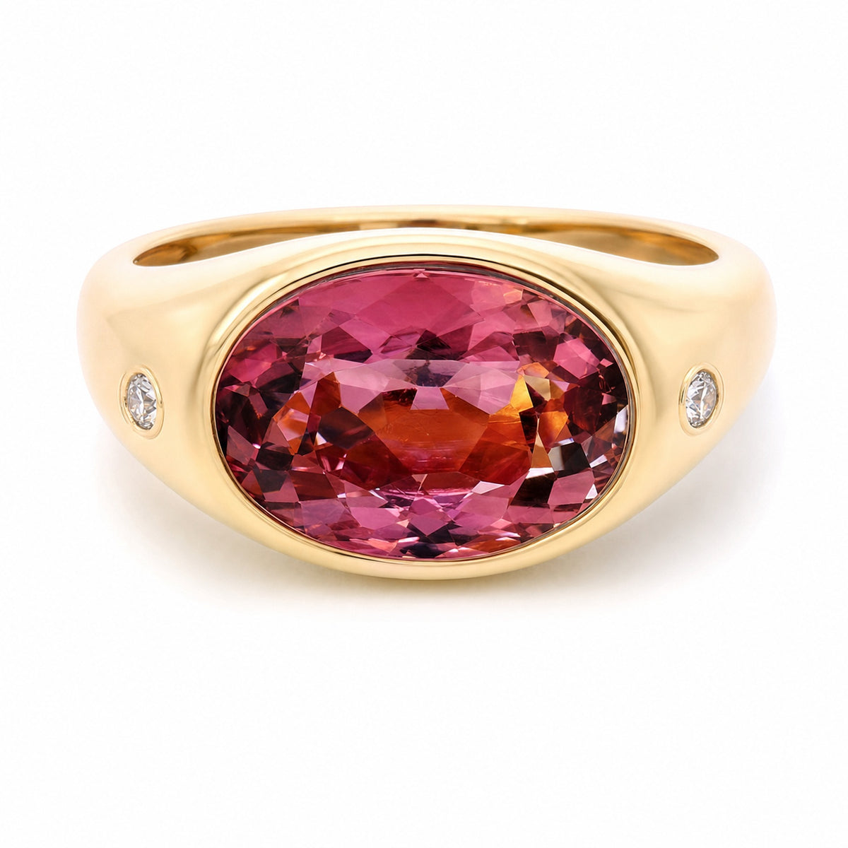 Pink Tourmaline 14KY Gold Ring