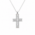Diamond White Gold Cross Pendant