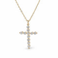 Yellow Gold and Diamond Cross Pendant