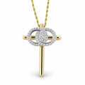 Gold Diamond Marriage Cross