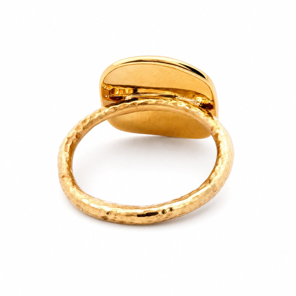Gold Diamond Cross Ring
