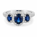 14KW Diamond and Sapphire Ring