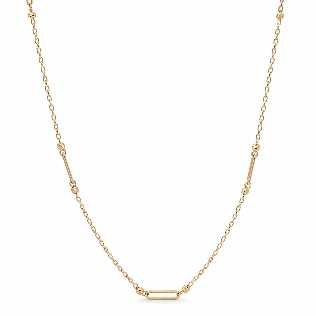 10KY Gold Paperclip Necklace