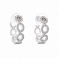 14KW .41CT Small Diamond Hoops