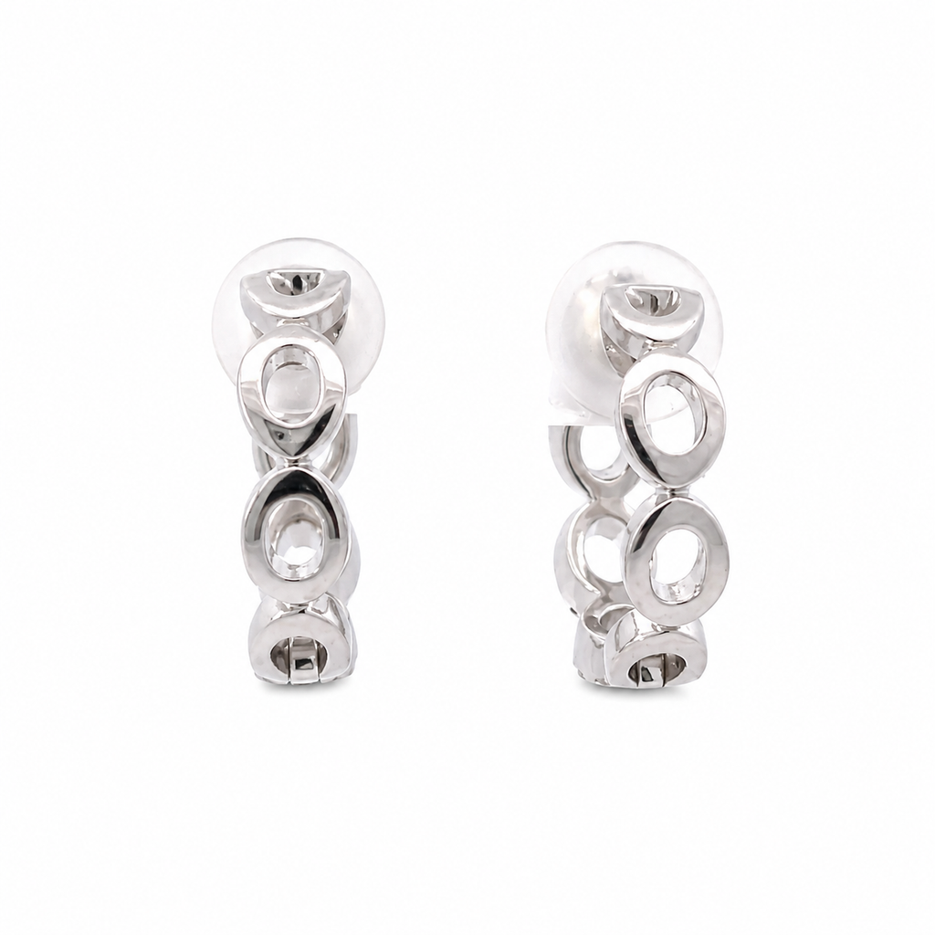14KW .41CT Small Diamond Hoops