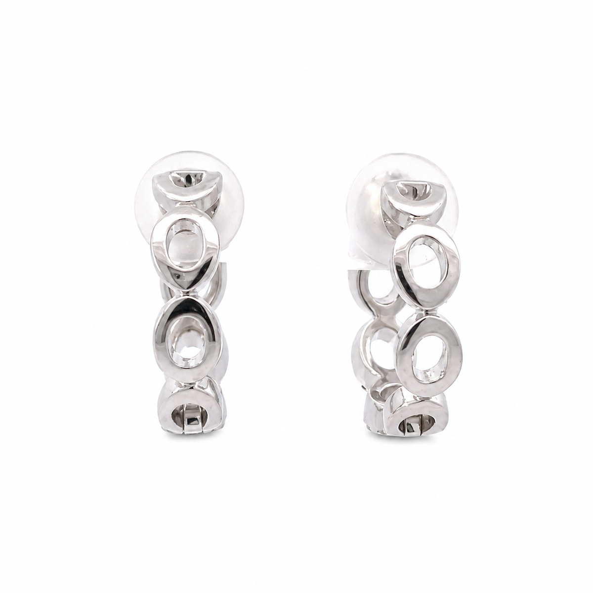 14KW .41CT Small Diamond Hoops