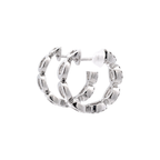 14KW .41CT Small Diamond Hoops
