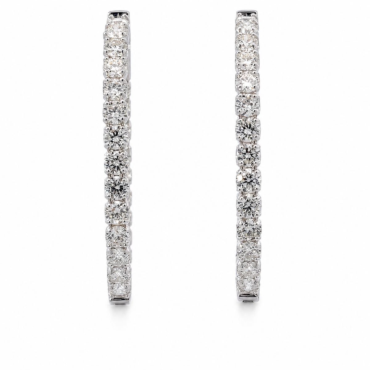 14KW 6CT Diamond Oval Hoops