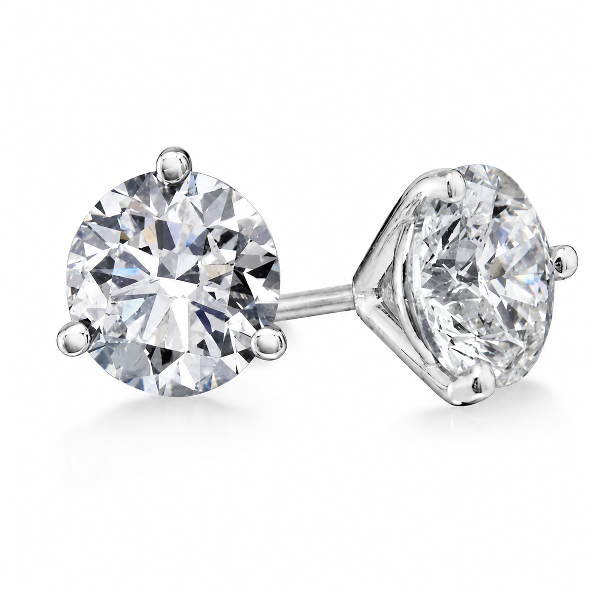 3 Prong 1.50CT Diamond Studs