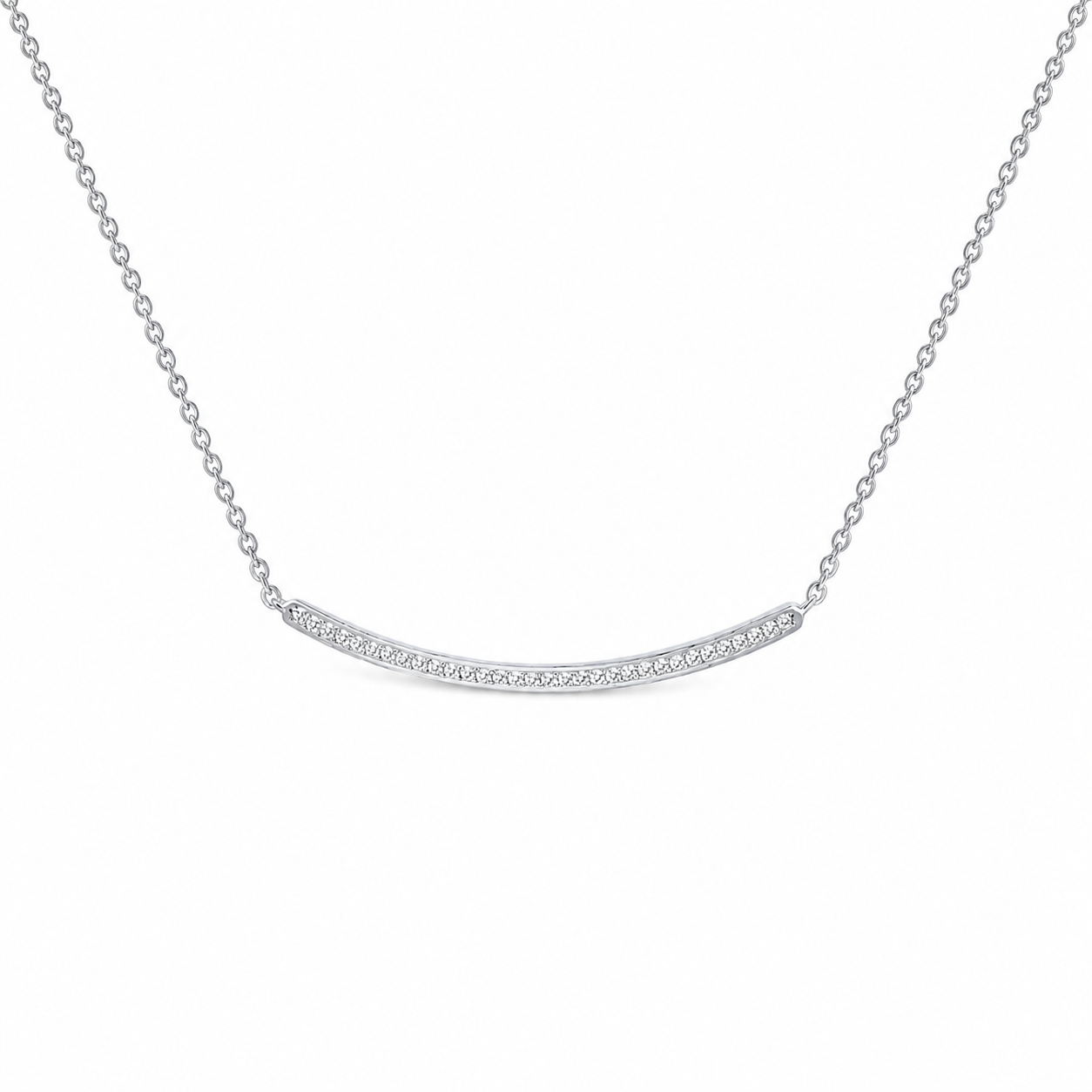 Lafonn 0.32 CTW Curved Bar Necklace
