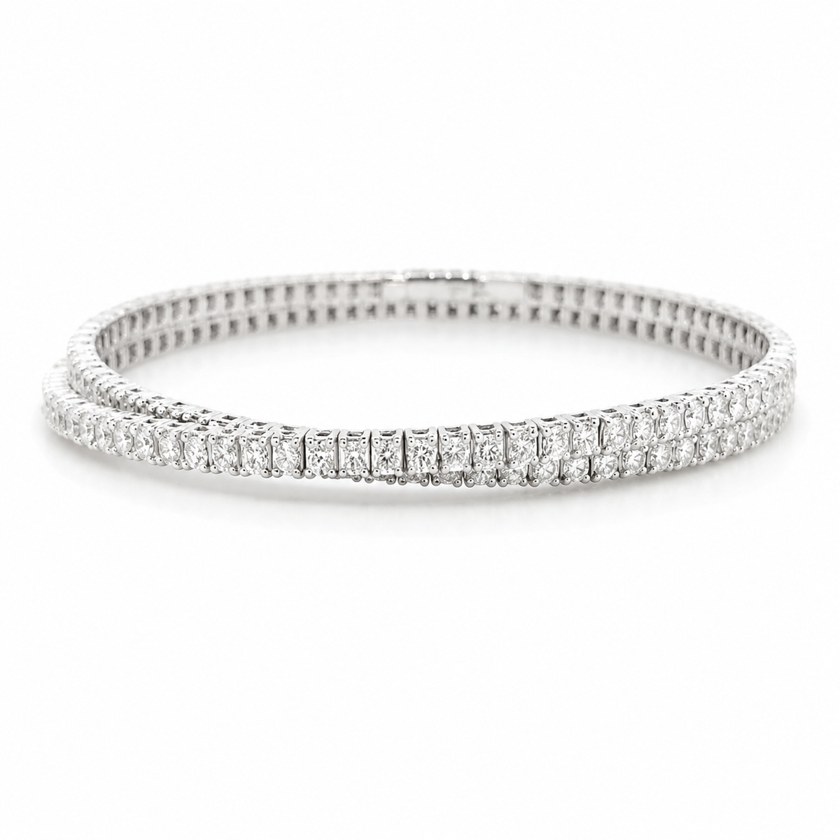 DOUBLE WRAP DIAMOND FLEX TENNIS BRACELET