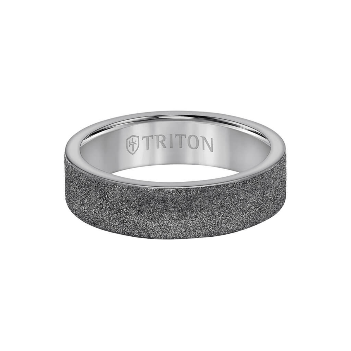 Triton 6 MM Tantalum Ring – Sandblasted Finish and Flat Edge