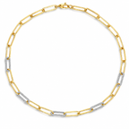 HM Diamond Paperclip Necklace