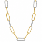HM Diamond Paperclip Necklace