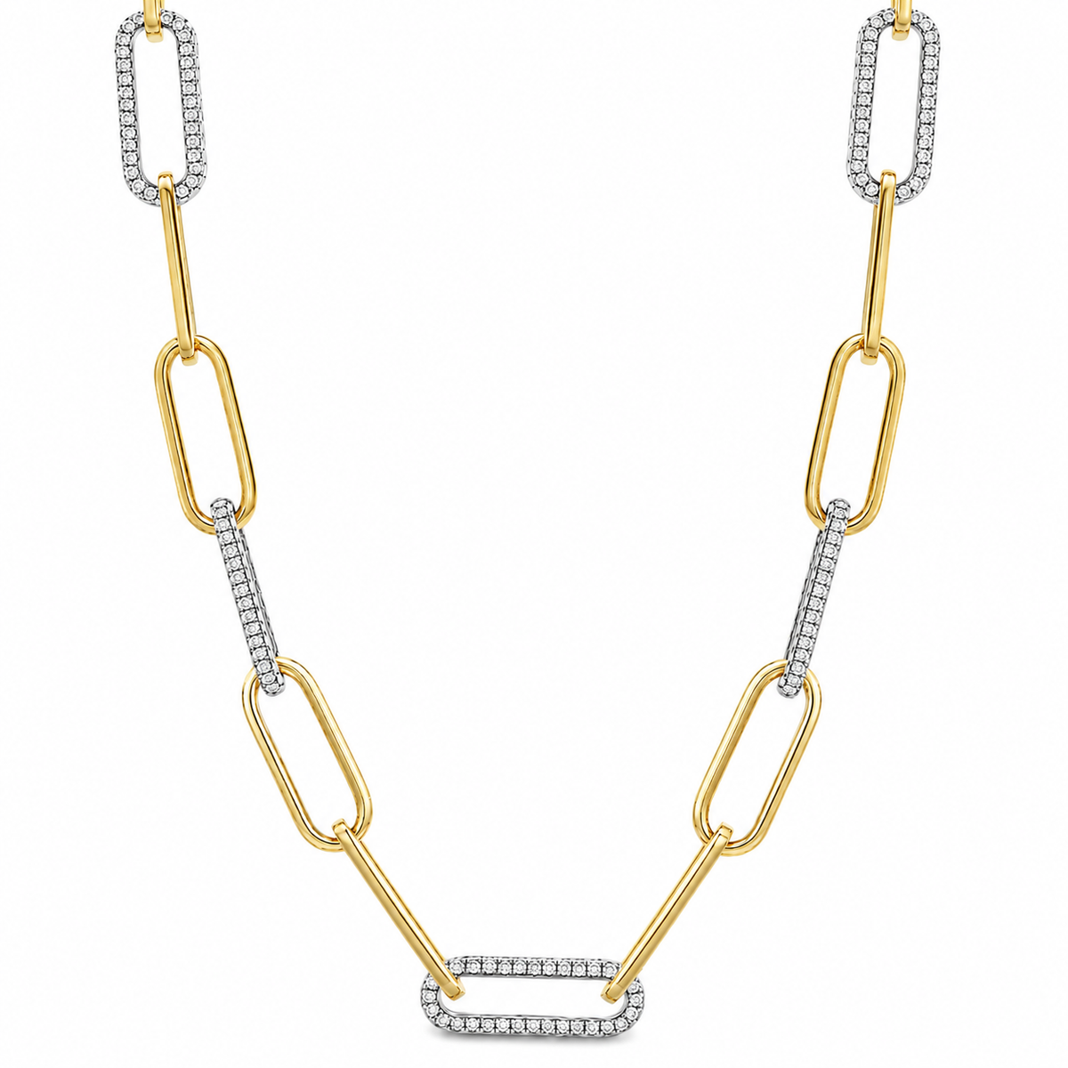 HM Diamond Paperclip Necklace