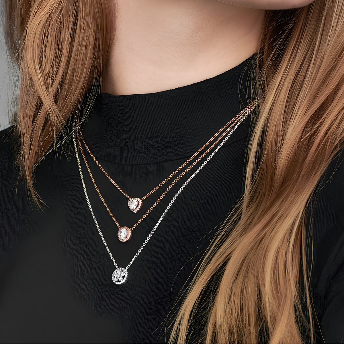 Pandora Sparkling Heart Collier Necklace