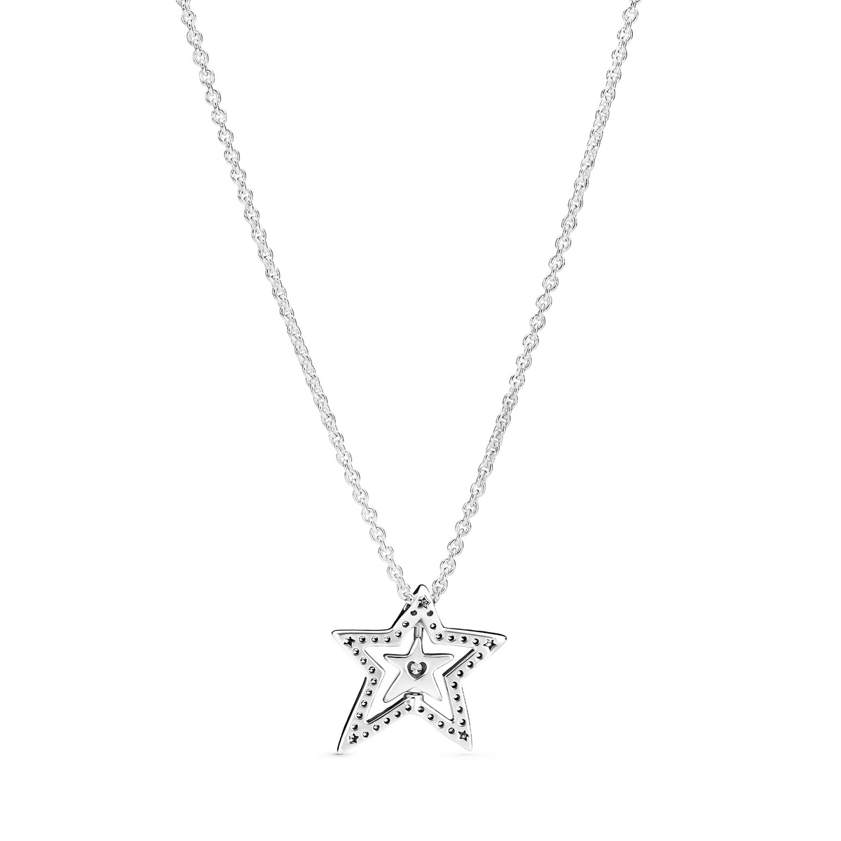Pandora Pavé Asymmetric Star Collier Necklace