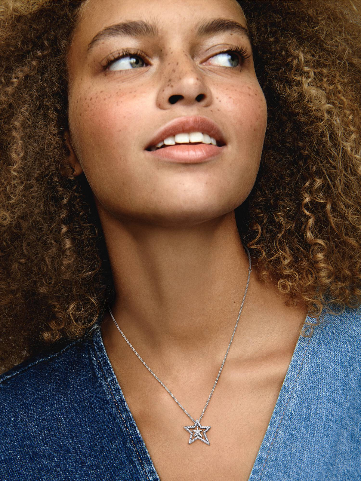 Pandora Pavé Asymmetric Star Collier Necklace
