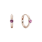 Pandora Pink Solitaire Huggie Hoop Earrings