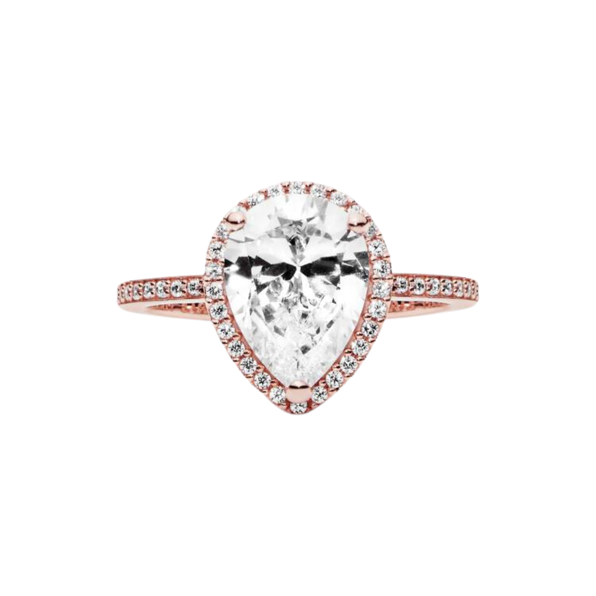 Pandora Sparkling Teardrop Halo Ring