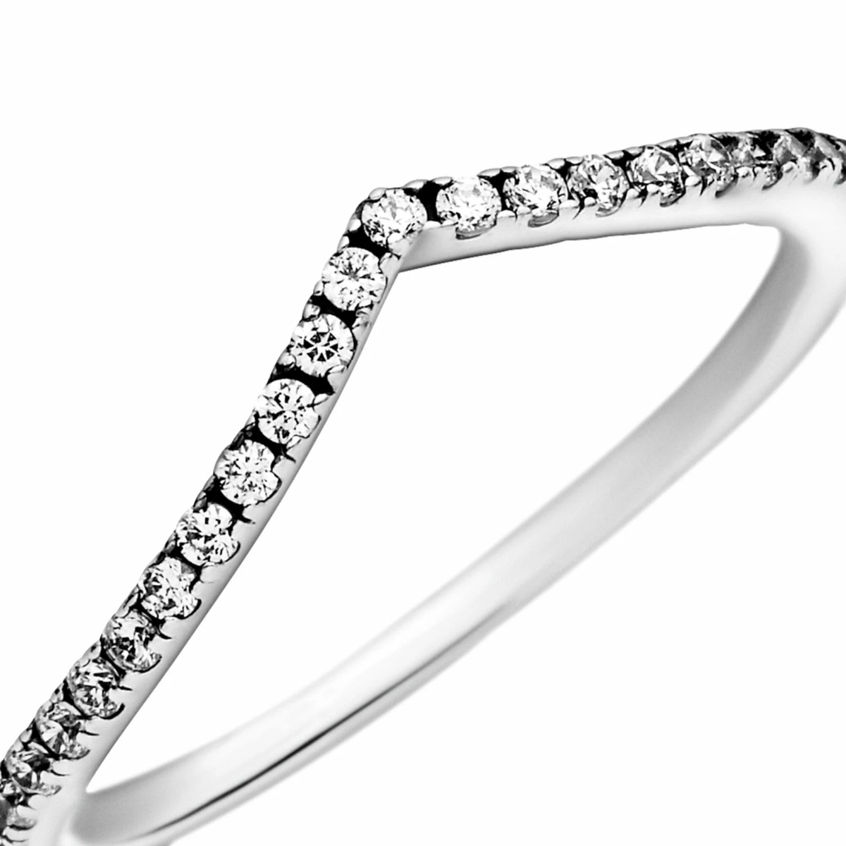 Pandora Sparkling Wishbone Ring