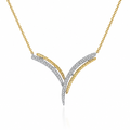 14k Yellow/white Gold Bar