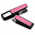Red & White Inlay Money Clip
