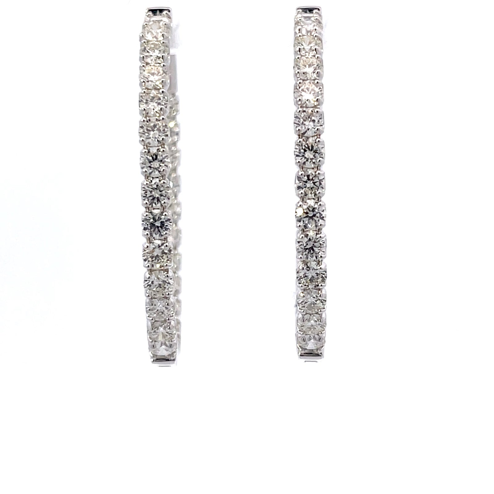 14KW 6CT Diamond Oval Hoops in Garner, NC