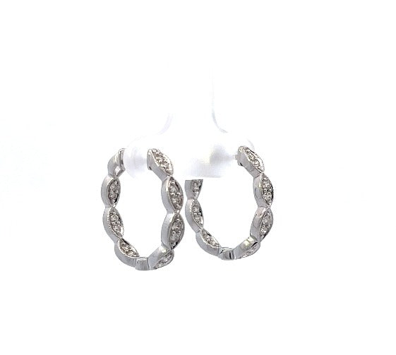.5 CT Diamond Hoops