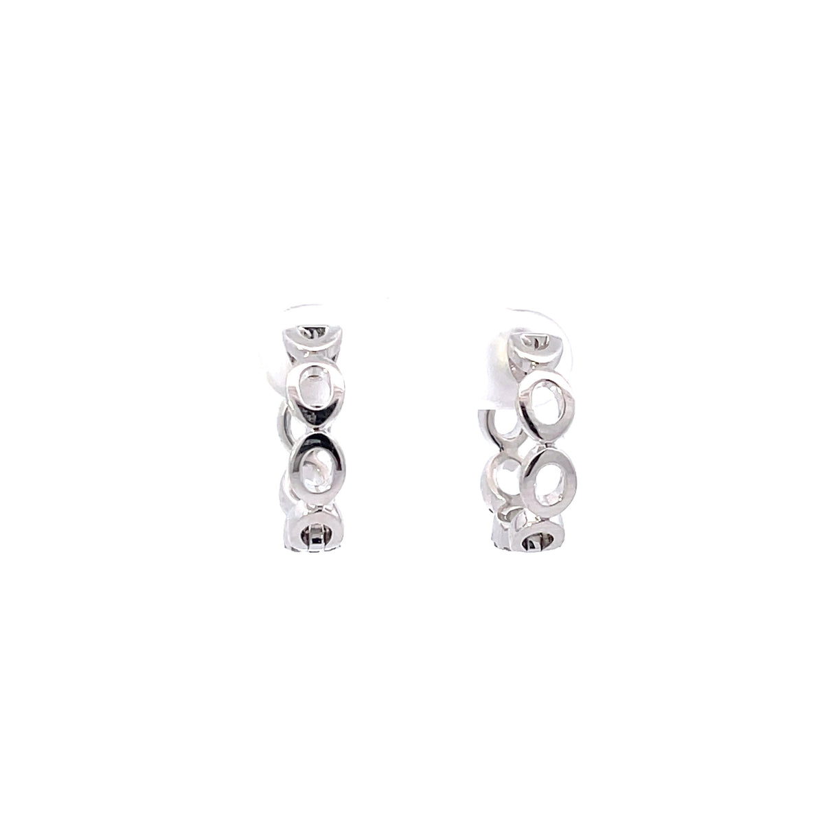 14KW .41CT Small Diamond Hoops