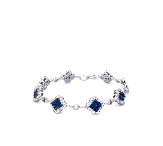 18KW, 6.60TW Diamond and Sapphire 7" Bracelet in Garner, NC