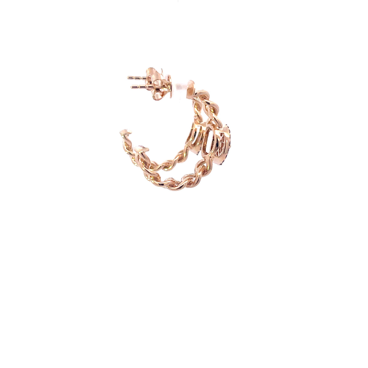 Yellow Gold and Diamond Hoops