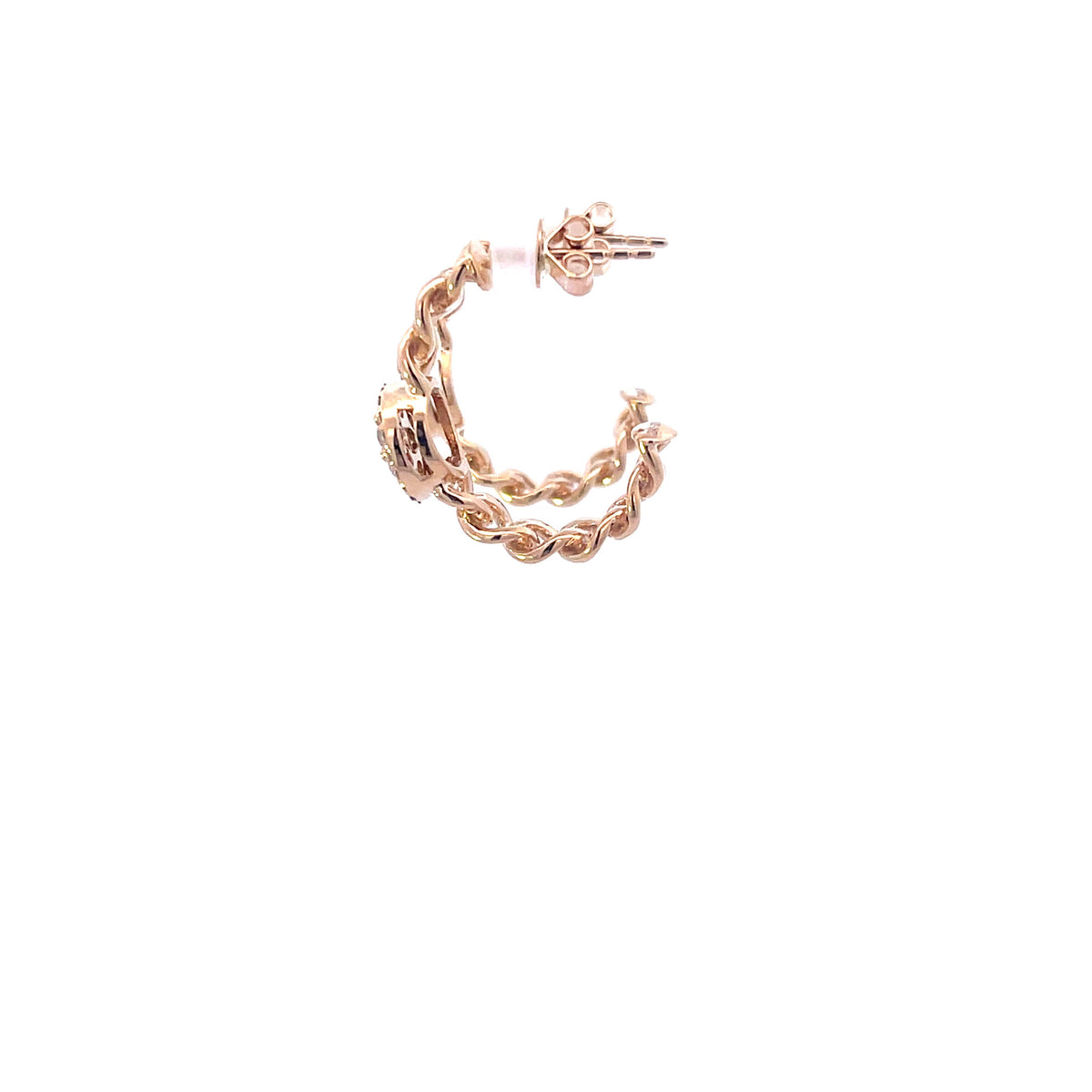 Yellow Gold and Diamond Hoops