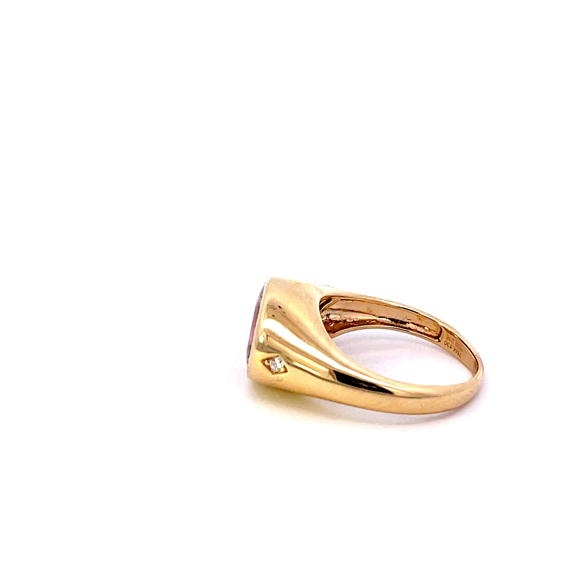Pink Tourmaline 14KY Gold Ring