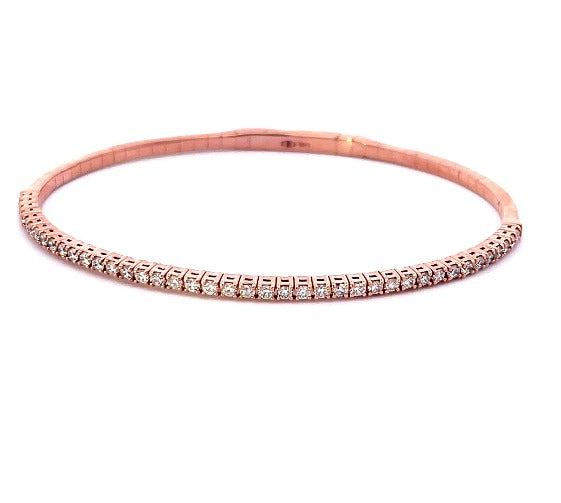14K Rose Gold 1CTW Diamond Bangle in Garner, NC