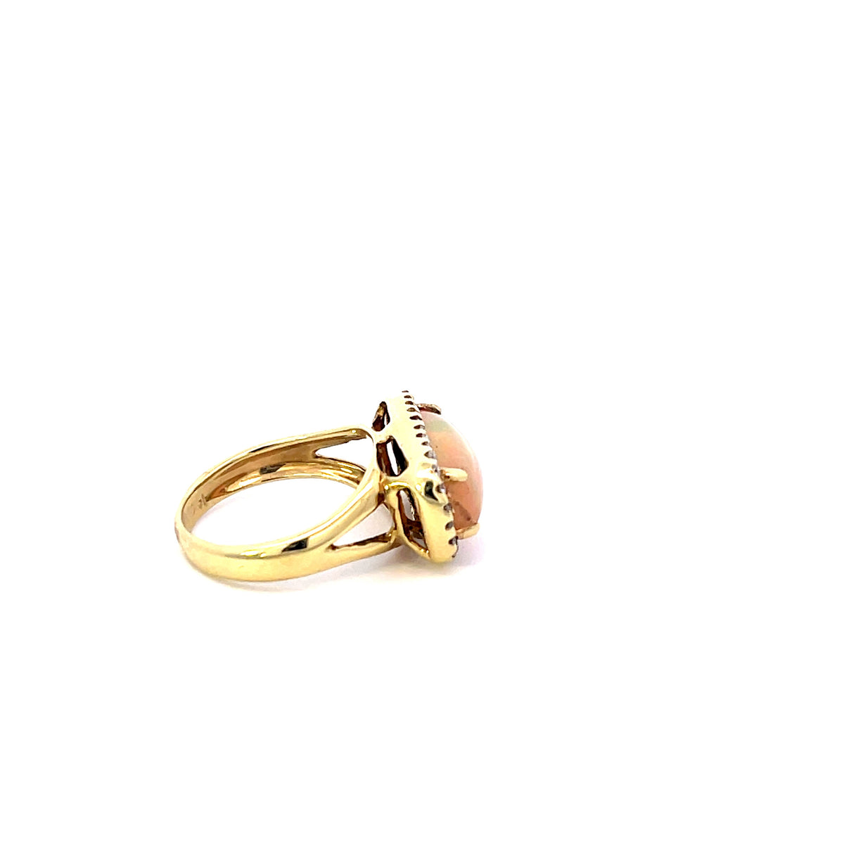 Gold and Diamond Opal Ring