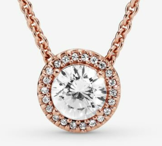 Round sparkle 2025 halo necklace