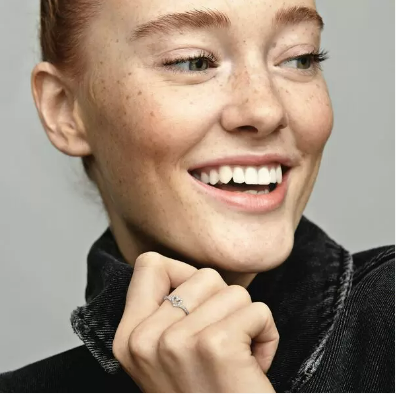 Pandora Sparkling Wishbone Heart Ring - Main Image