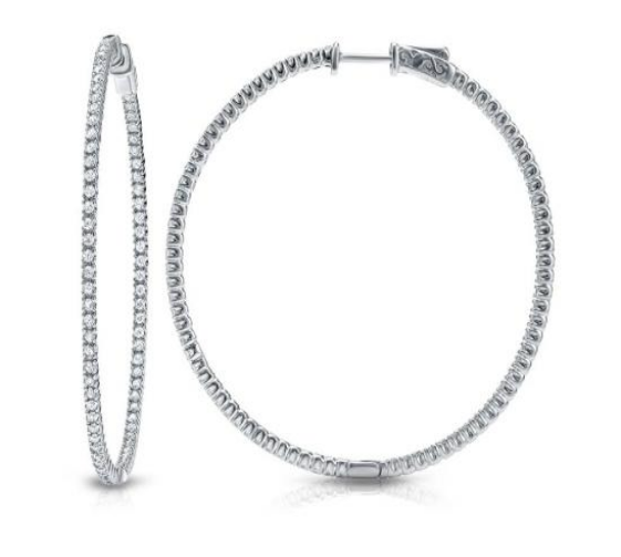 6.05 CT Diamond Hoops